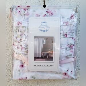 NEW simply Shabby Chic Shower Curtain Cotton